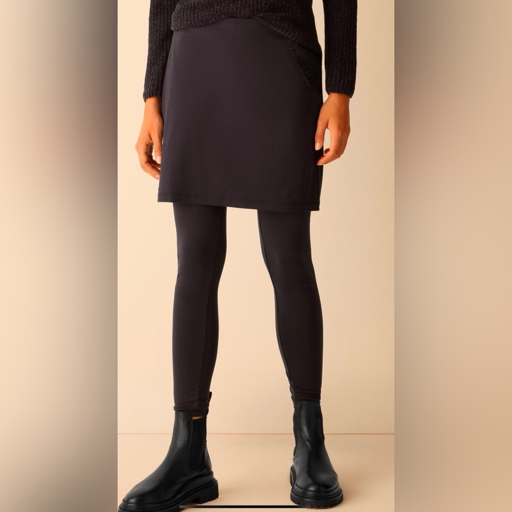 Eileen Fisher Charcoal Gray Skirt Leggings